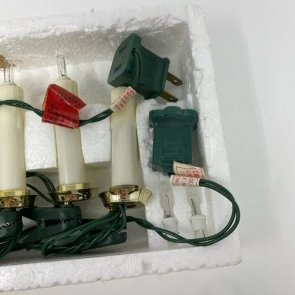 Vintage Clip-on Candle String Christmas Lights